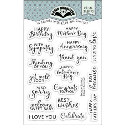 Karen Burniston Stempel - Bouquet Sayings